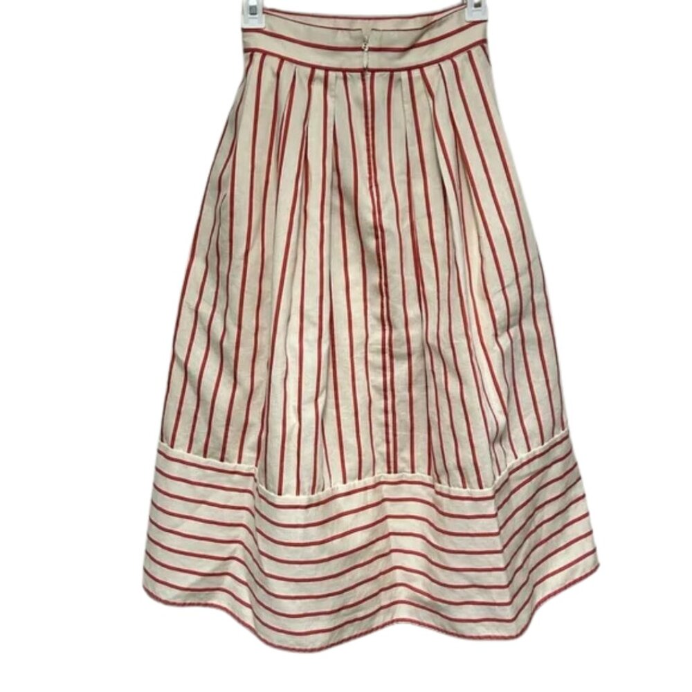 Eva Mendes by New York and Company Striped cream and red skirt